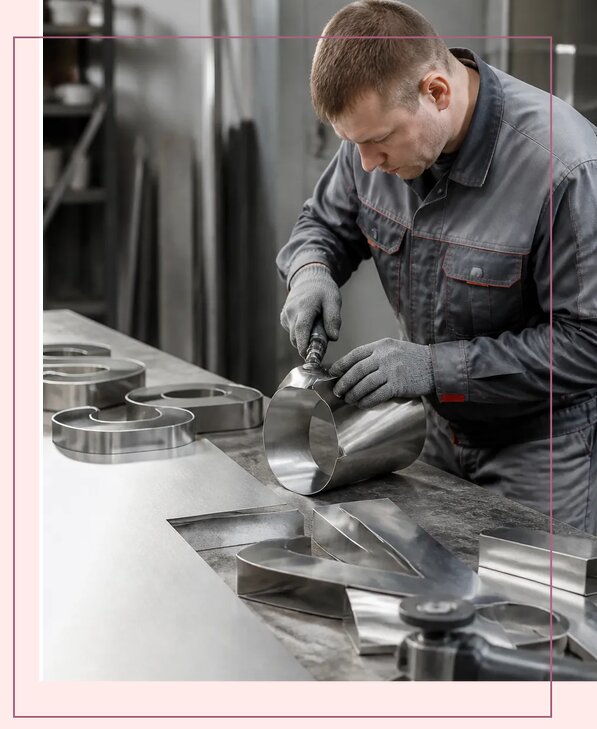 Изготовление букв из нержавейки для вывесок в Дальнегорске