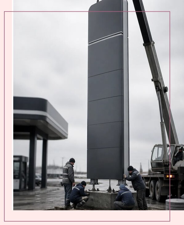 Изготовление и монтаж стел для АЗС в Дальнегорске под ключ